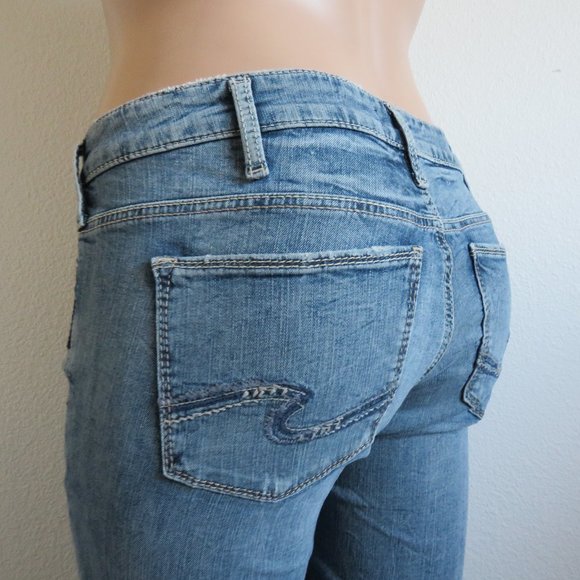 Silver Jeans Denim - Silver Jeans Women's Distressed Suki Cuffed Capri Jean Plus Size 16 NWOT
